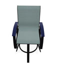 Belle Isle Sling Balcony Height Swivel Arm Chair