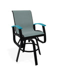 Belle Isle Sling Balcony Height Swivel Arm Chair