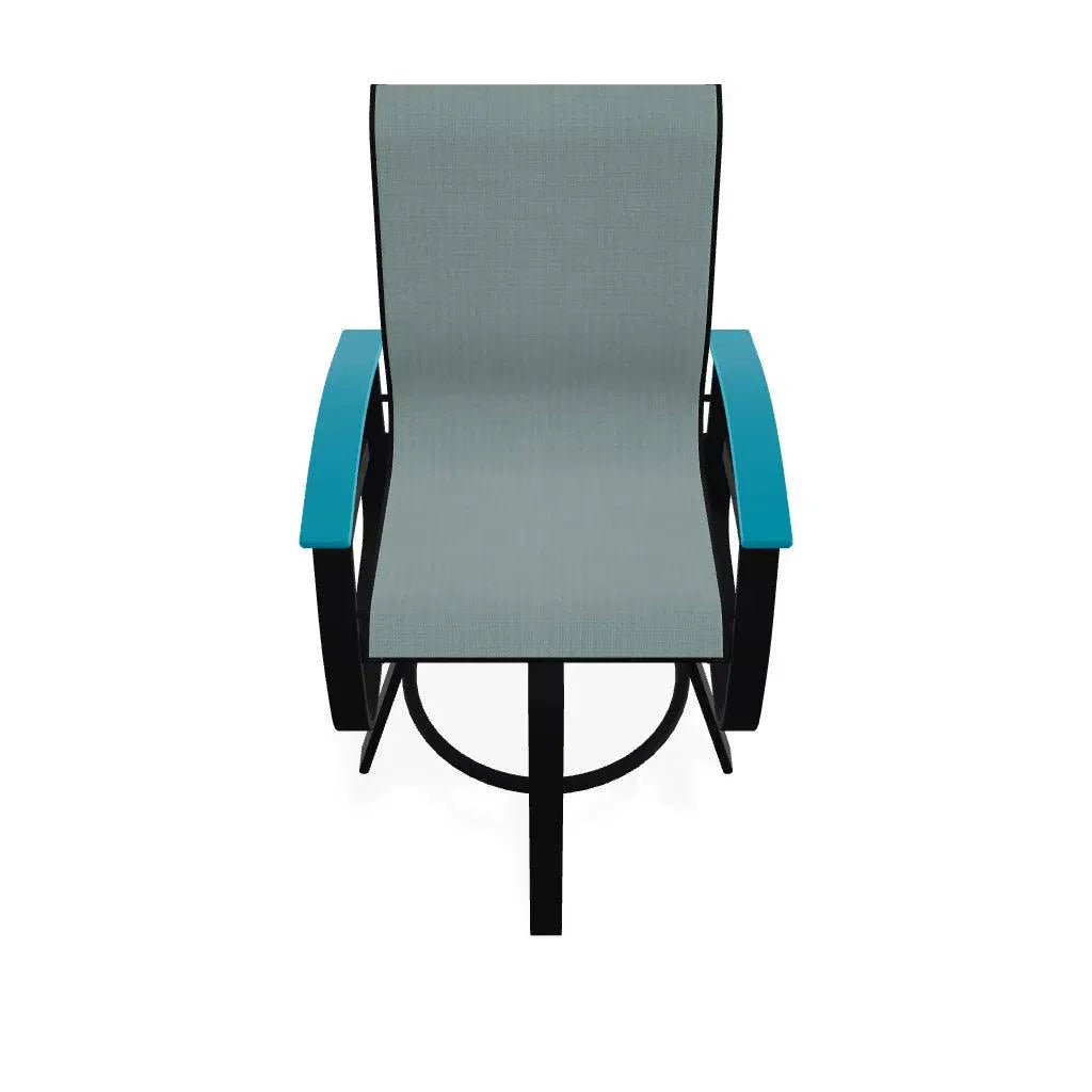 Belle Isle Sling Balcony Height Swivel Arm Chair