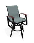 Belle Isle Sling Balcony Height Swivel Arm Chair