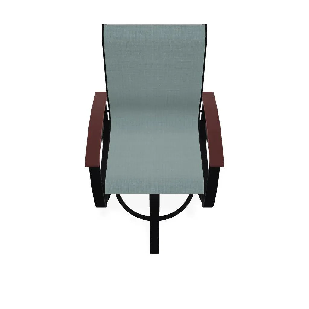 Belle Isle Sling Balcony Height Swivel Arm Chair