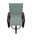 Belle Isle Sling Balcony Height Swivel Arm Chair