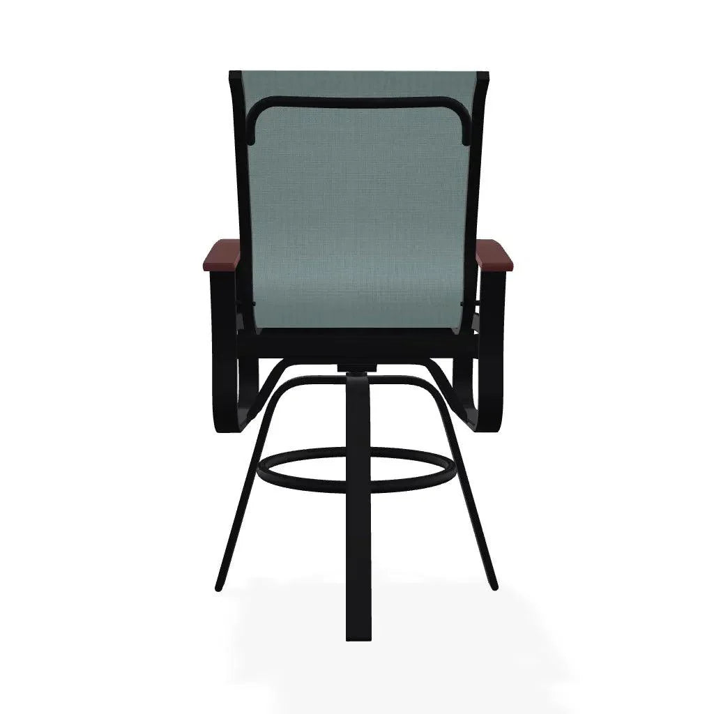 Belle Isle Sling Balcony Height Swivel Arm Chair