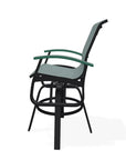 Belle Isle Sling Balcony Height Swivel Arm Chair