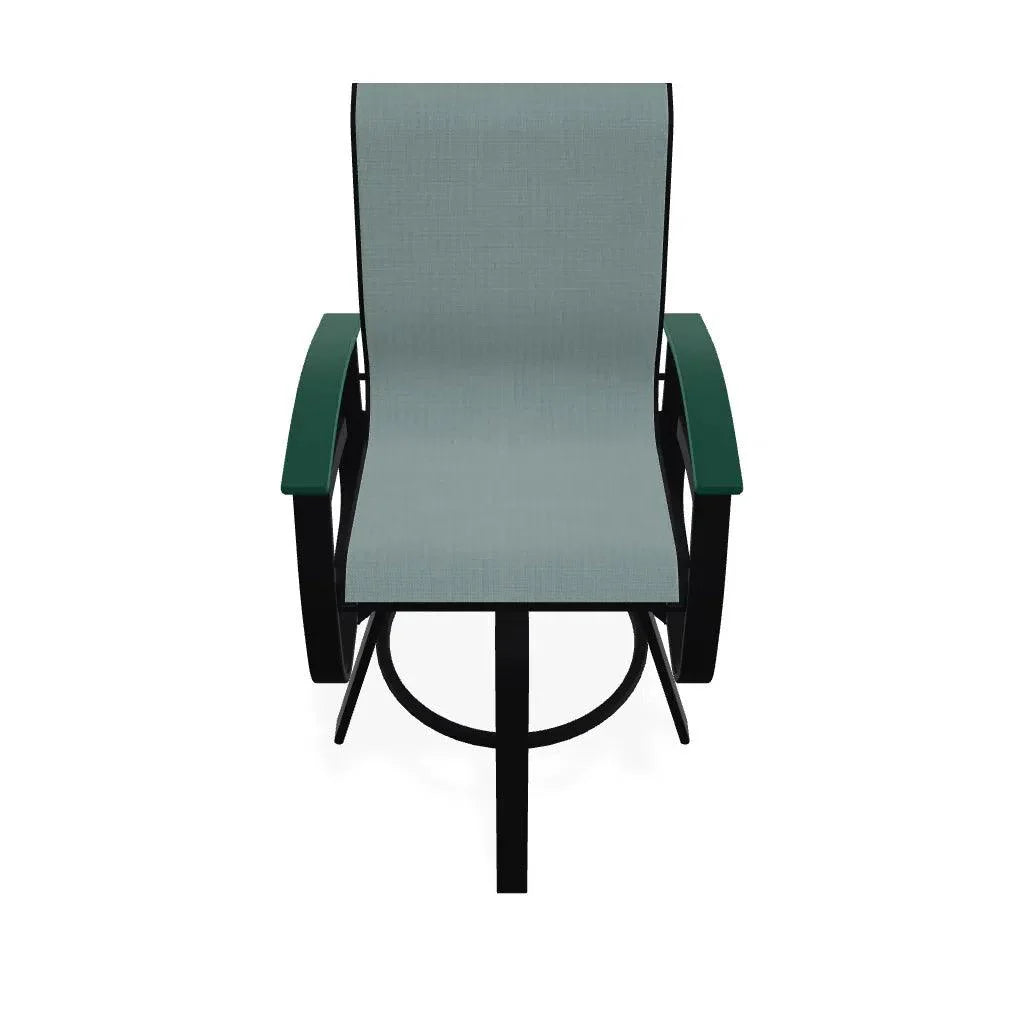 Belle Isle Sling Balcony Height Swivel Arm Chair