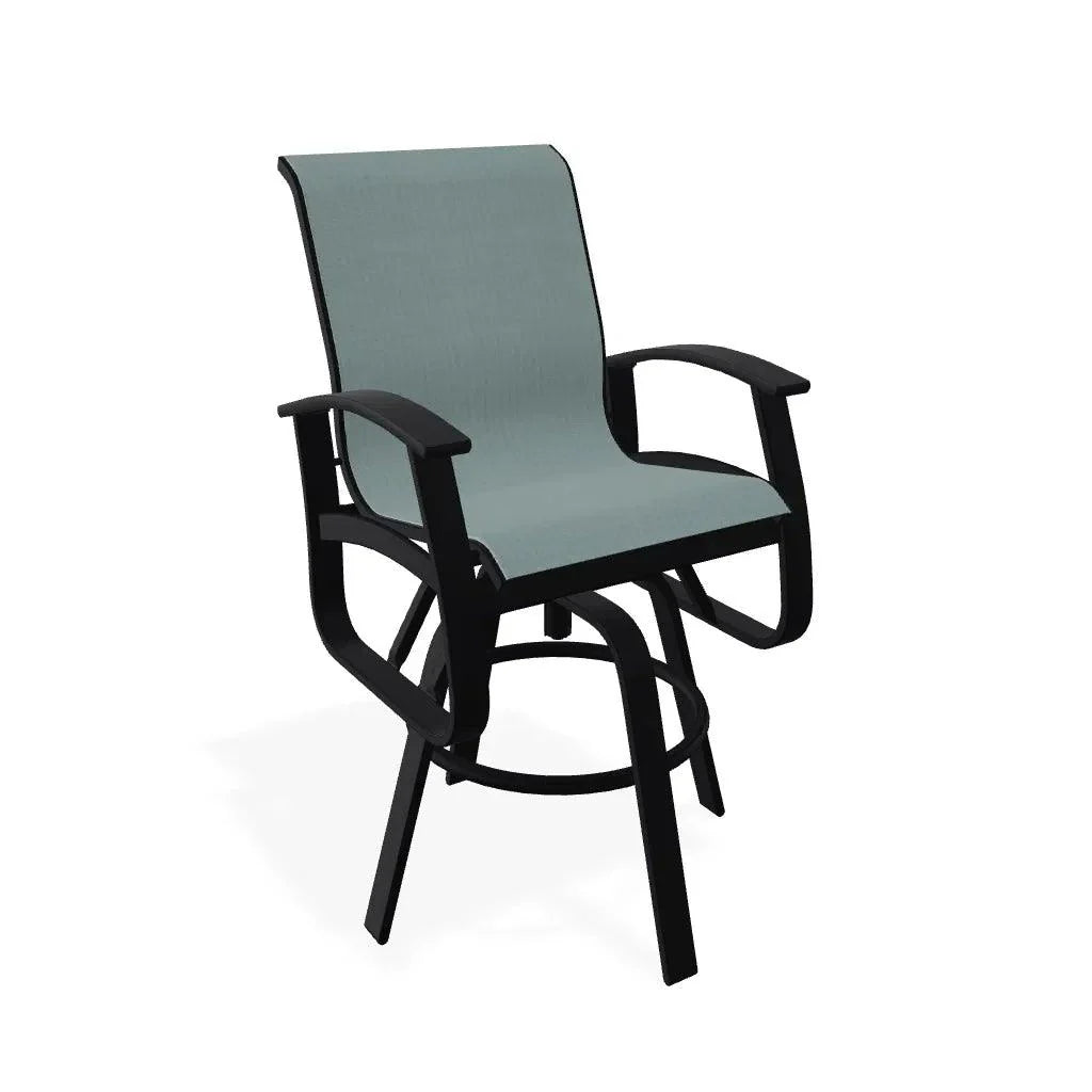 Belle Isle Sling Balcony Height Swivel Arm Chair