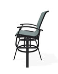 Belle Isle Sling Balcony Height Swivel Arm Chair