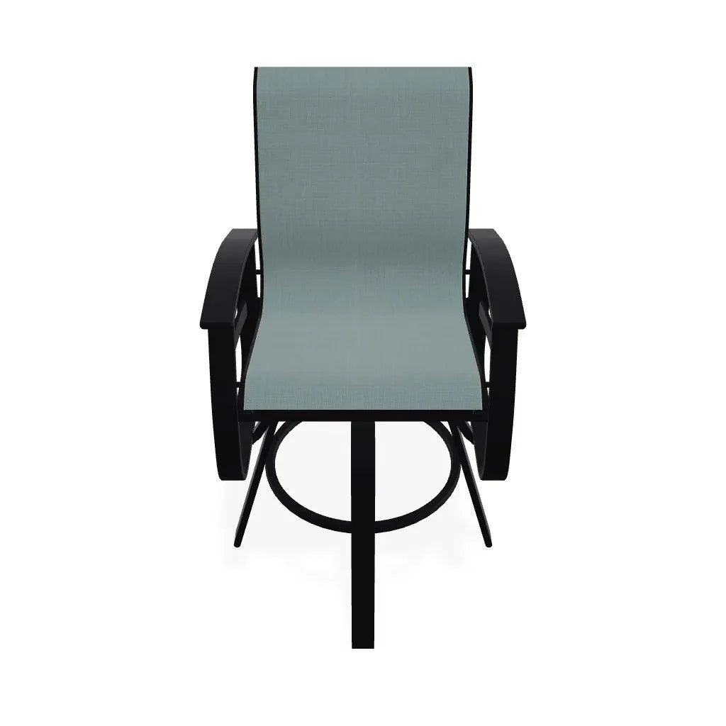 Belle Isle Sling Balcony Height Swivel Arm Chair