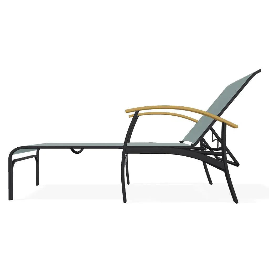 Belle Isle Sling Lay-Flat Polymer Arms Chaise