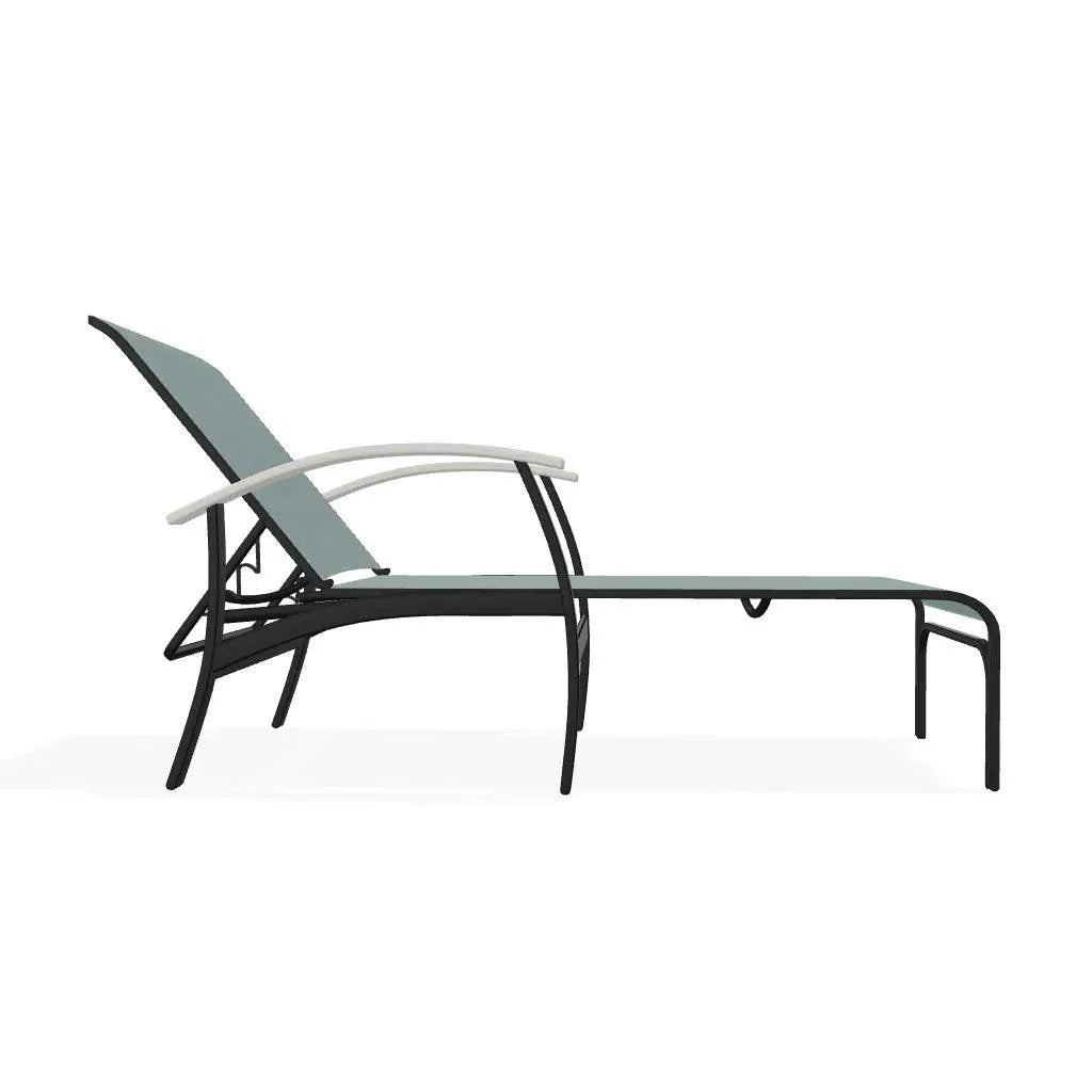 Belle Isle Sling Lay-Flat Polymer Arms Chaise