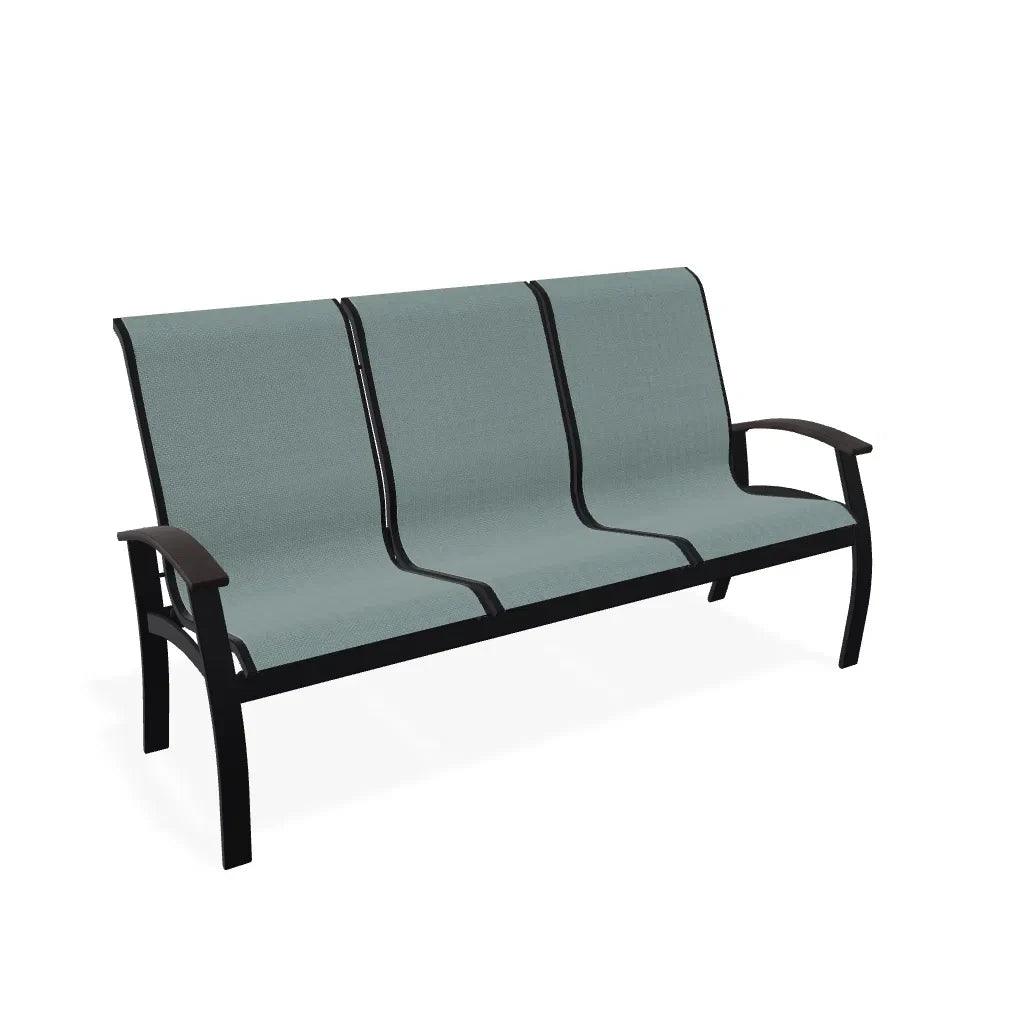 Belle Isle Sling Polymer Arms 3-Seat Sofa