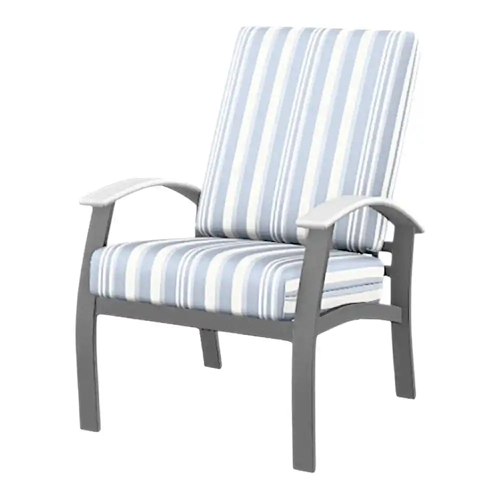 Telescope Belle Isle Deep Seat Aluminum Frame Outdoor Arm Chair