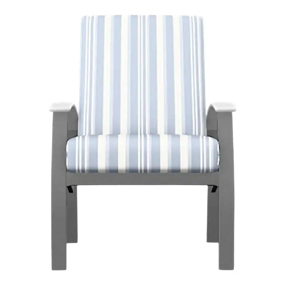 Telescope Belle Isle Deep Seat Aluminum Frame Outdoor Arm Chair