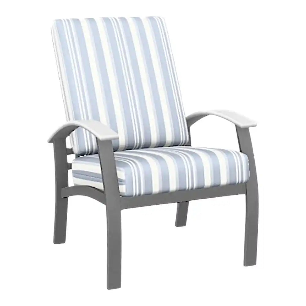 Telescope Belle Isle Deep Seat Aluminum Frame Outdoor Arm Chair