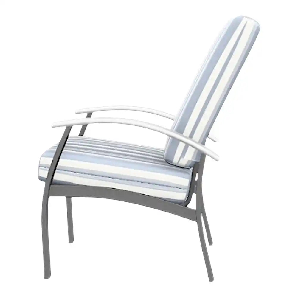 Telescope Belle Isle Deep Seat Aluminum Frame Outdoor Arm Chair