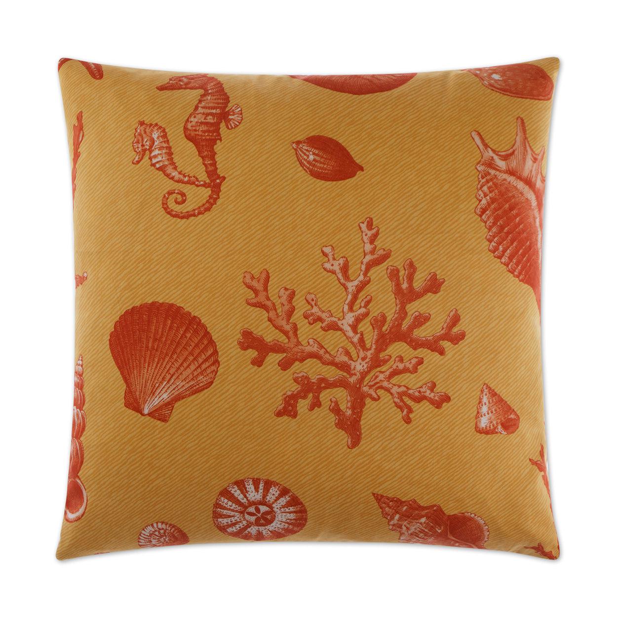 D.V. Kap Big Sur Orange Throw Pillow With Insert