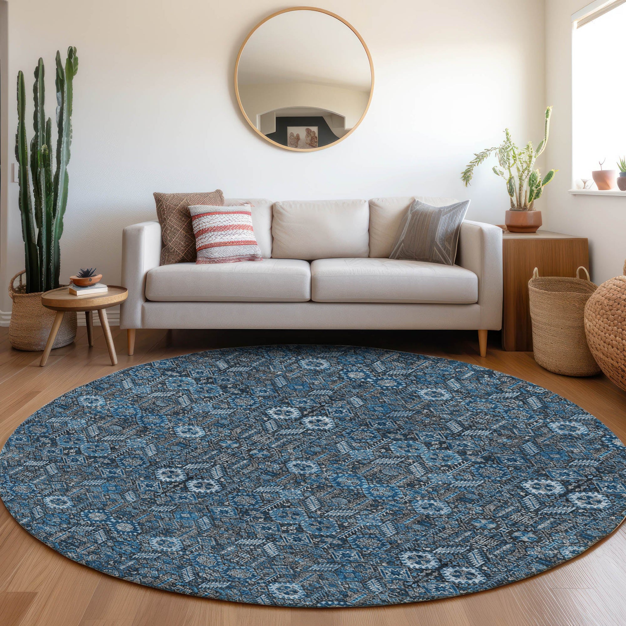 Addison Rugs Bohemian Blue Washable Indoor-Outdoor Rug