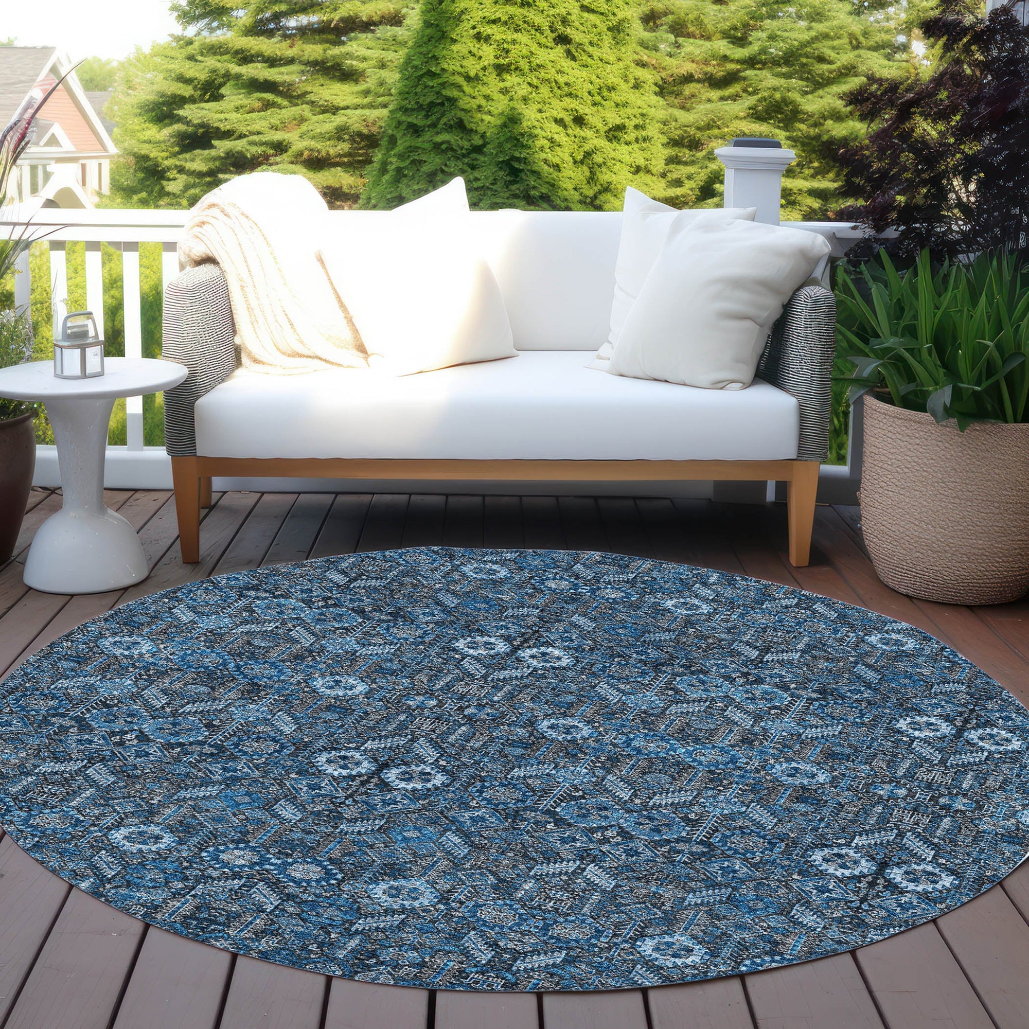 Addison Rugs Bohemian Blue Washable Indoor-Outdoor Rug