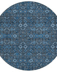 Bohemian Blue Washable Indoor-Outdoor Rug