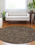 Bohemian Brown Washable Indoor-Outdoor Rug