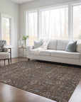Bohemian Brown Washable Indoor-Outdoor Rug