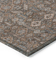 Bohemian Brown Washable Indoor-Outdoor Rug