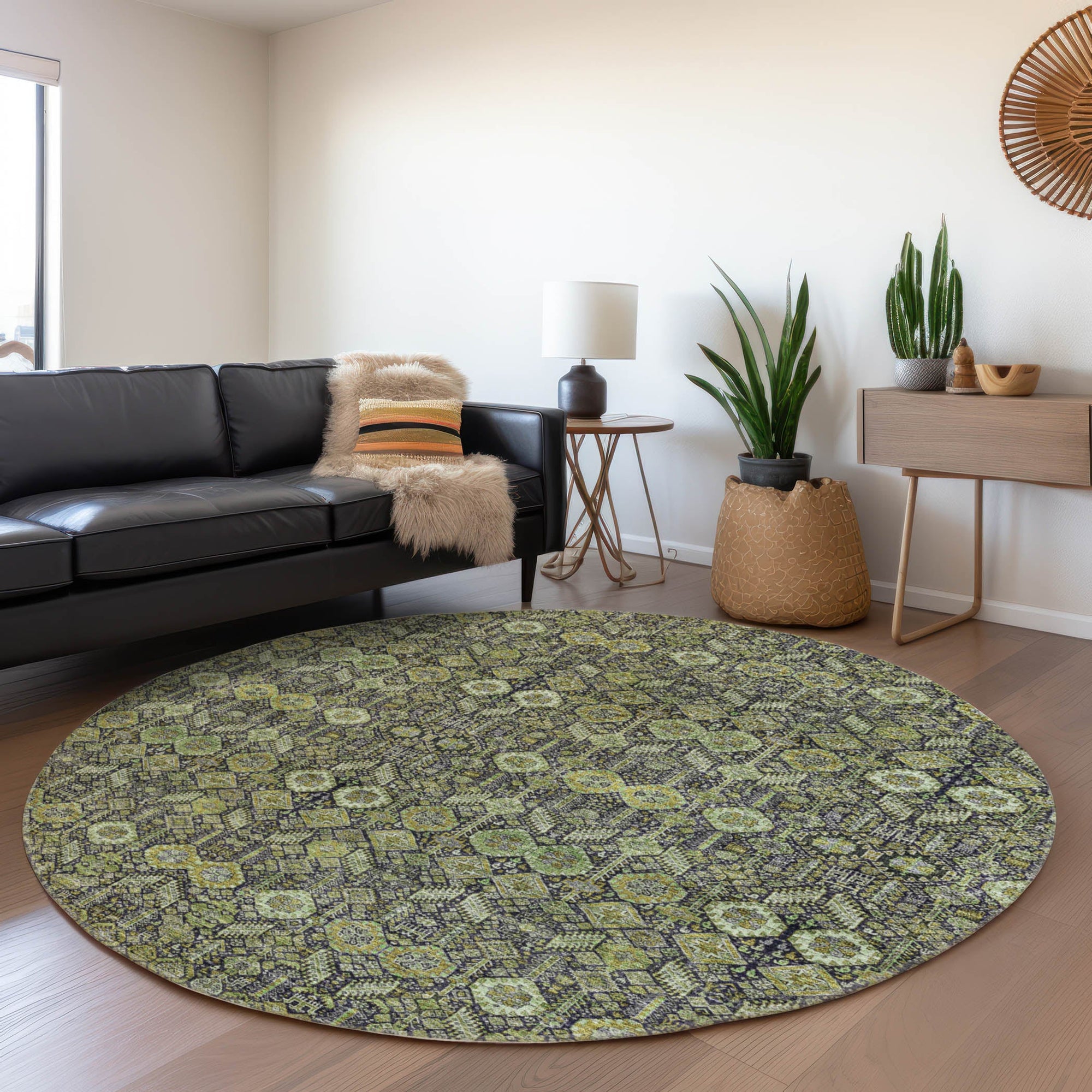 Addison Rugs Bohemian Green Washable Indoor-Outdoor Rug