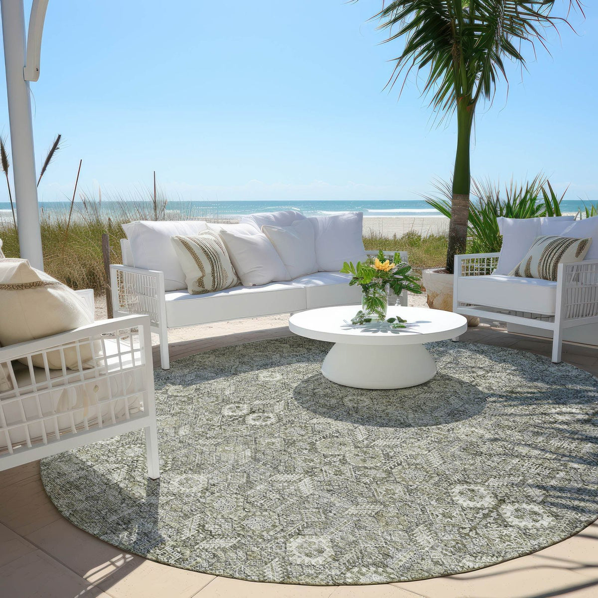 Addison Rugs Bohemian Grey Washable Indoor-Outdoor Rug