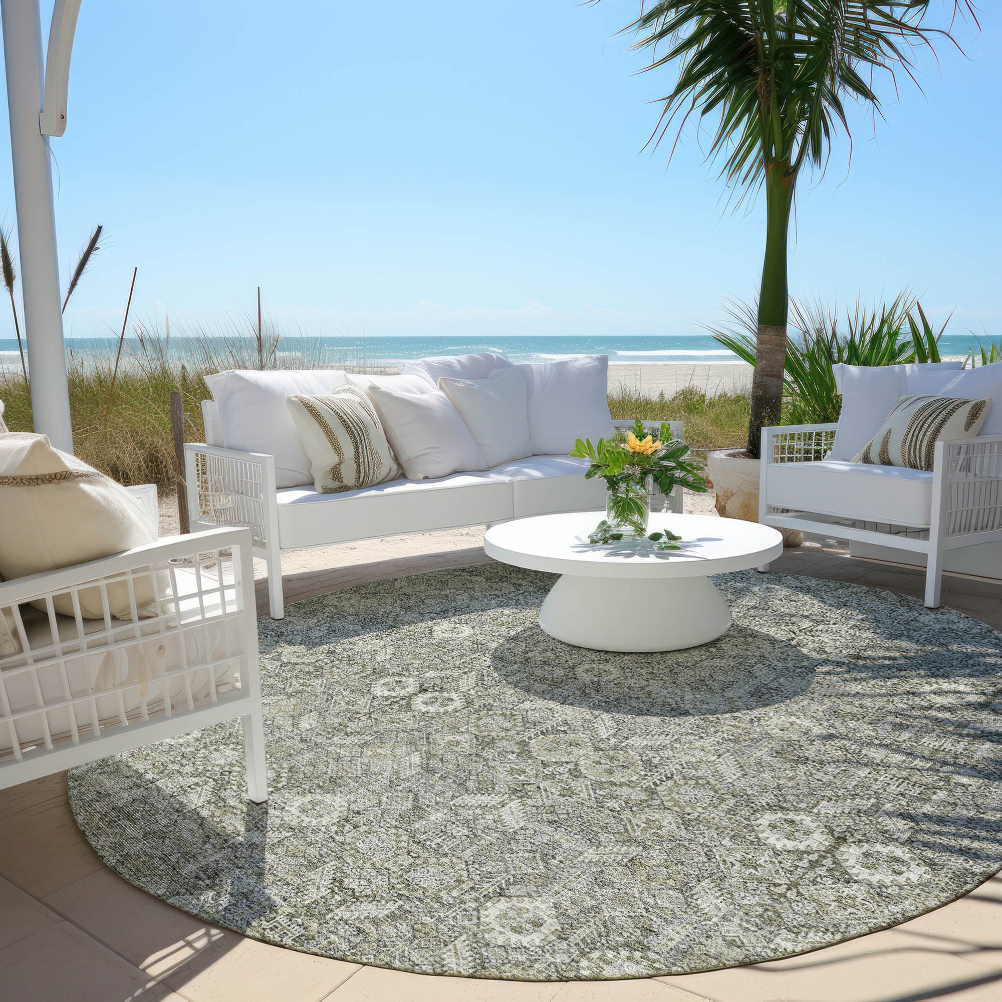 Addison Rugs Bohemian Grey Washable Indoor-Outdoor Rug