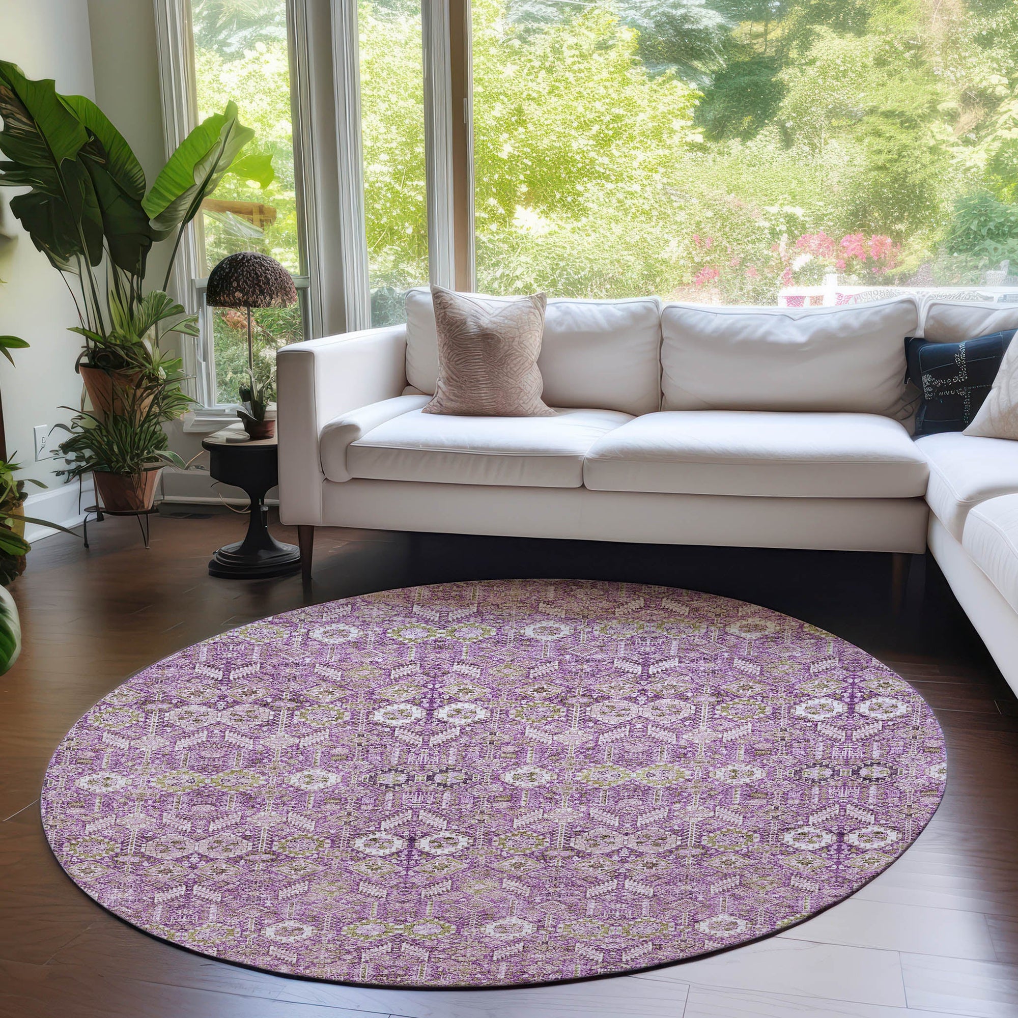 Addison Rugs Bohemian Lavender Washable Indoor-Outdoor Rug