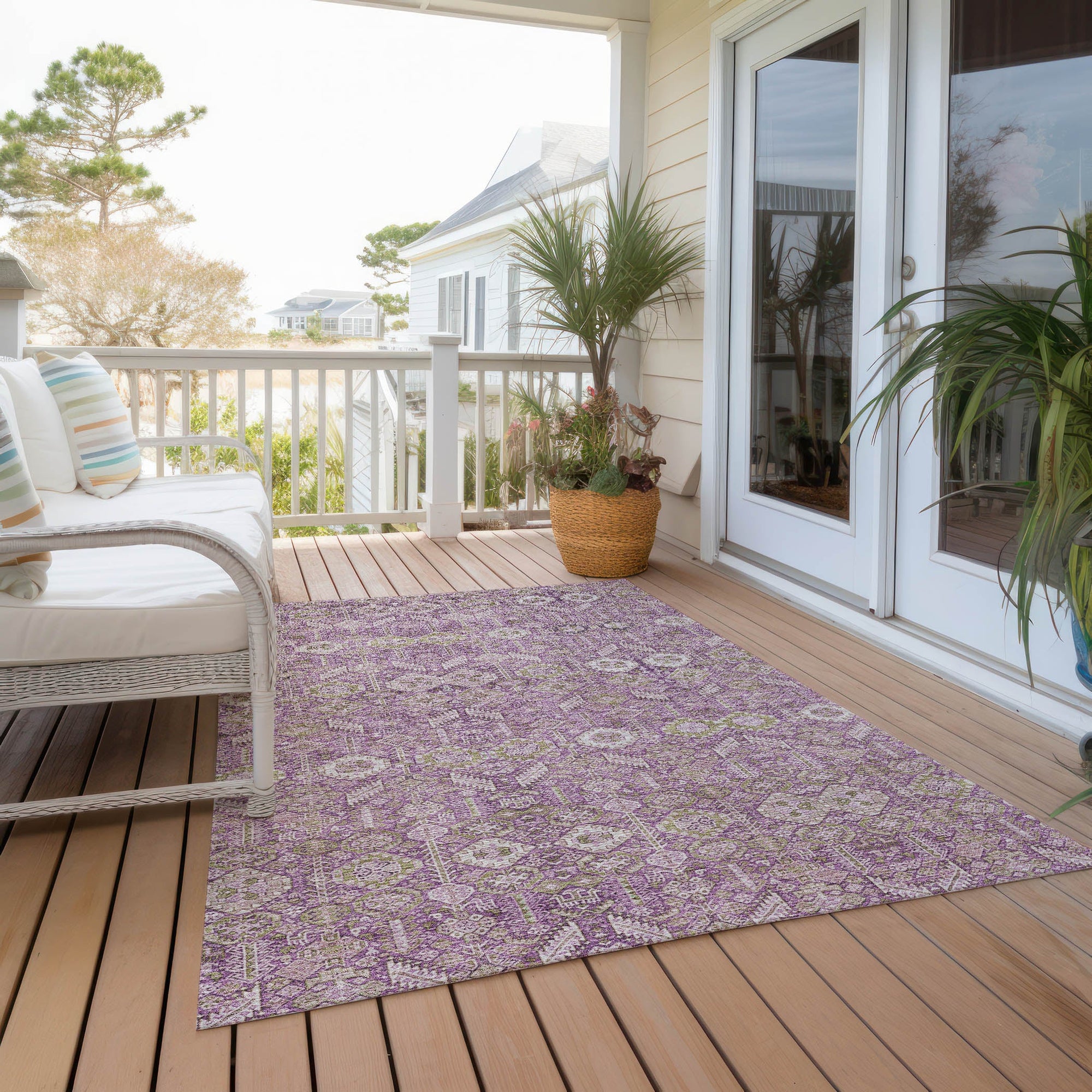 Addison Rugs Bohemian Lavender Washable Indoor-Outdoor Rug