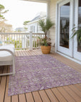 Bohemian Lavender Washable Indoor-Outdoor Rug