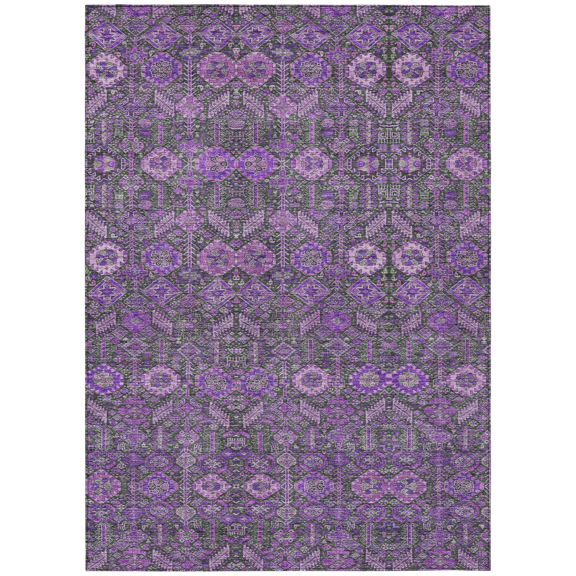 Addison Rugs Bohemian Purple Washable Indoor-Outdoor Rug