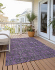 Bohemian Purple Washable Indoor-Outdoor Rug
