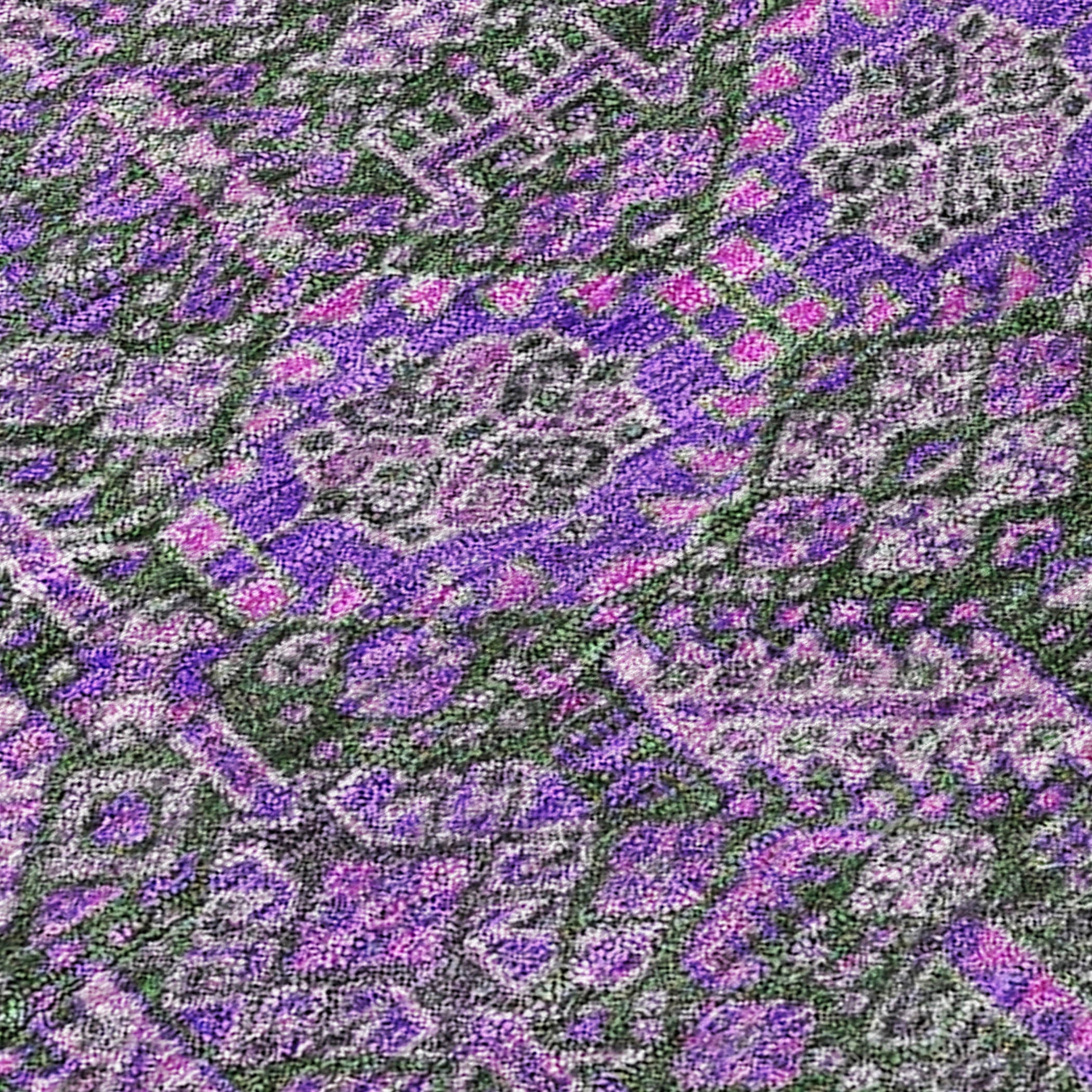 Bohemian Purple Washable Indoor-Outdoor Rug