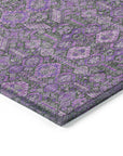 Bohemian Purple Washable Indoor-Outdoor Rug