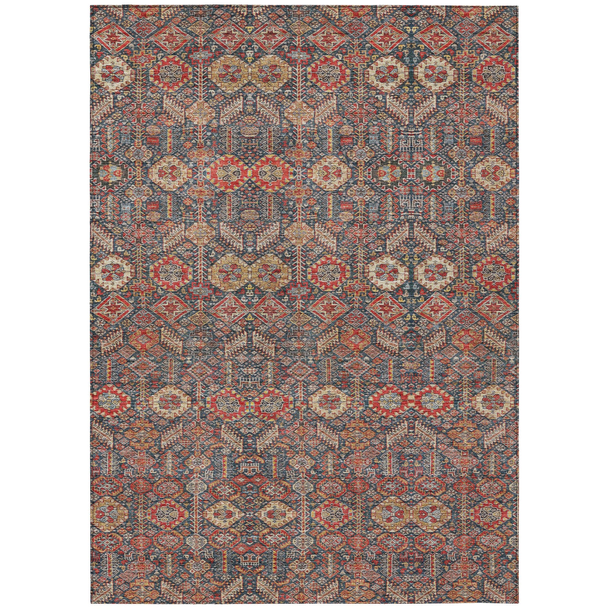 Addison Rugs Bohemian Red Washable Indoor-Outdoor Rug