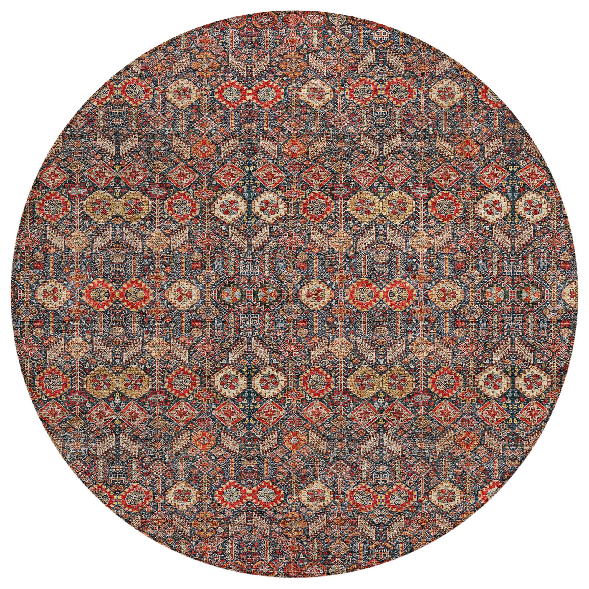Addison Rugs Bohemian Red Washable Indoor-Outdoor Rug
