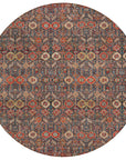 Bohemian Red Washable Indoor-Outdoor Rug