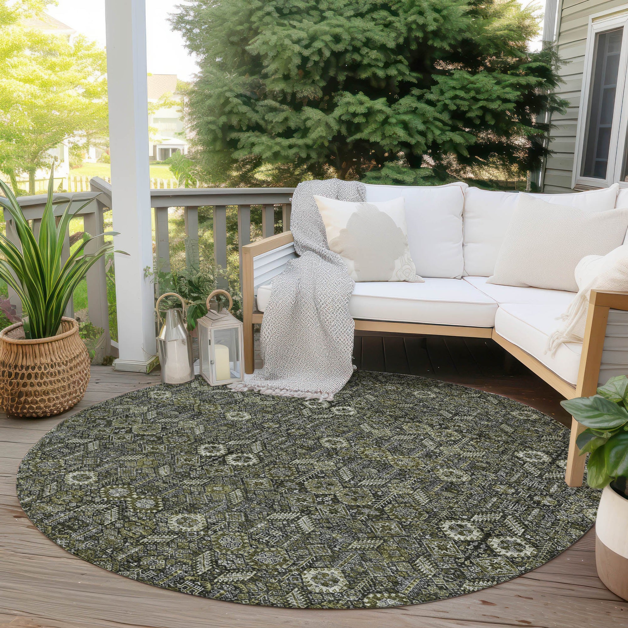 Addison Rugs Bohemian Taupe Washable Indoor-Outdoor Rug