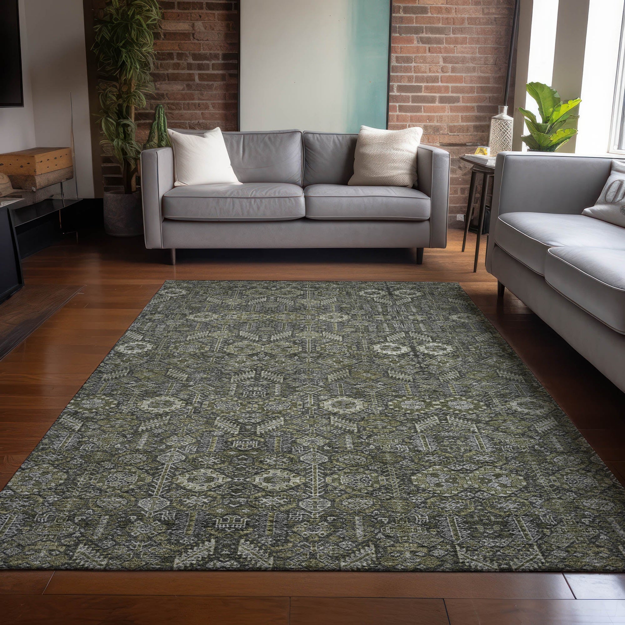 Addison Rugs Bohemian Taupe Washable Indoor-Outdoor Rug