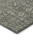 Bohemian Taupe Washable Indoor-Outdoor Rug