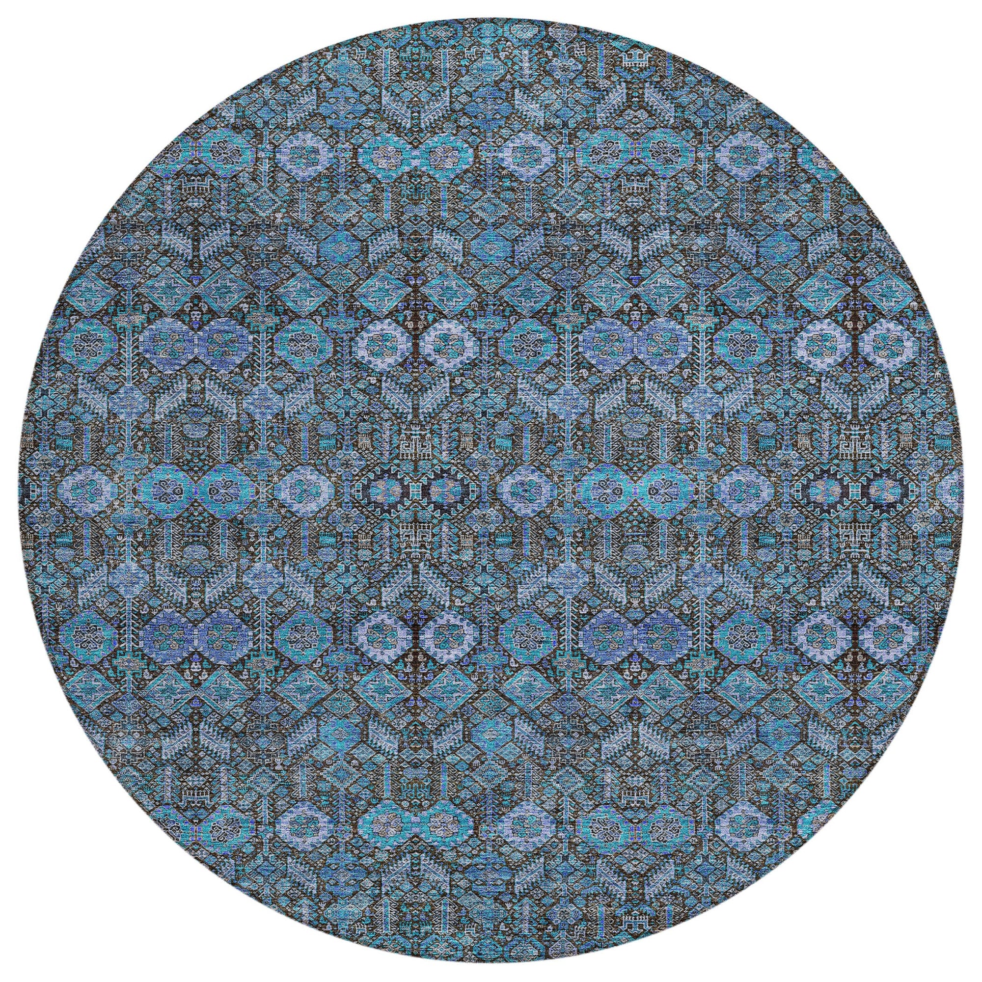 Addison Rugs Bohemian Teal Washable Indoor-Outdoor Rug