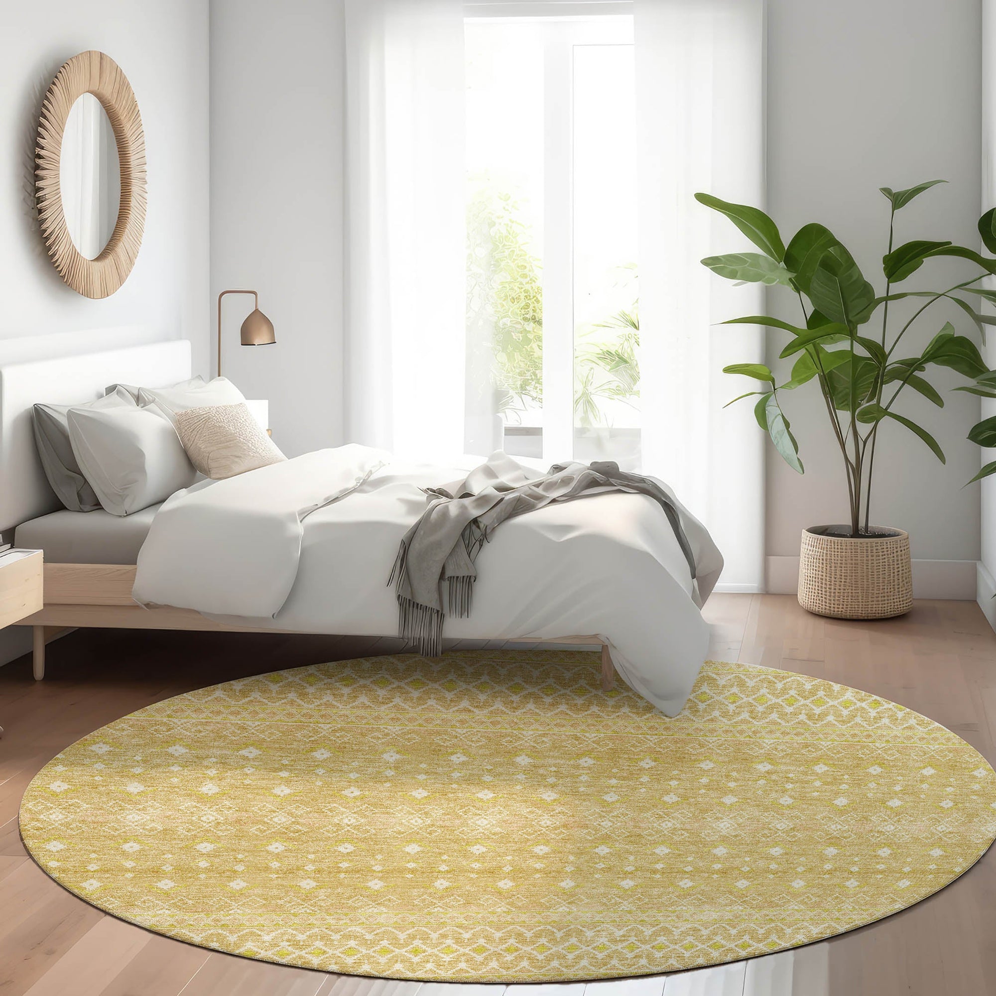 Addison Rugs Boho Gold Washable Indoor-Outdoor Rug
