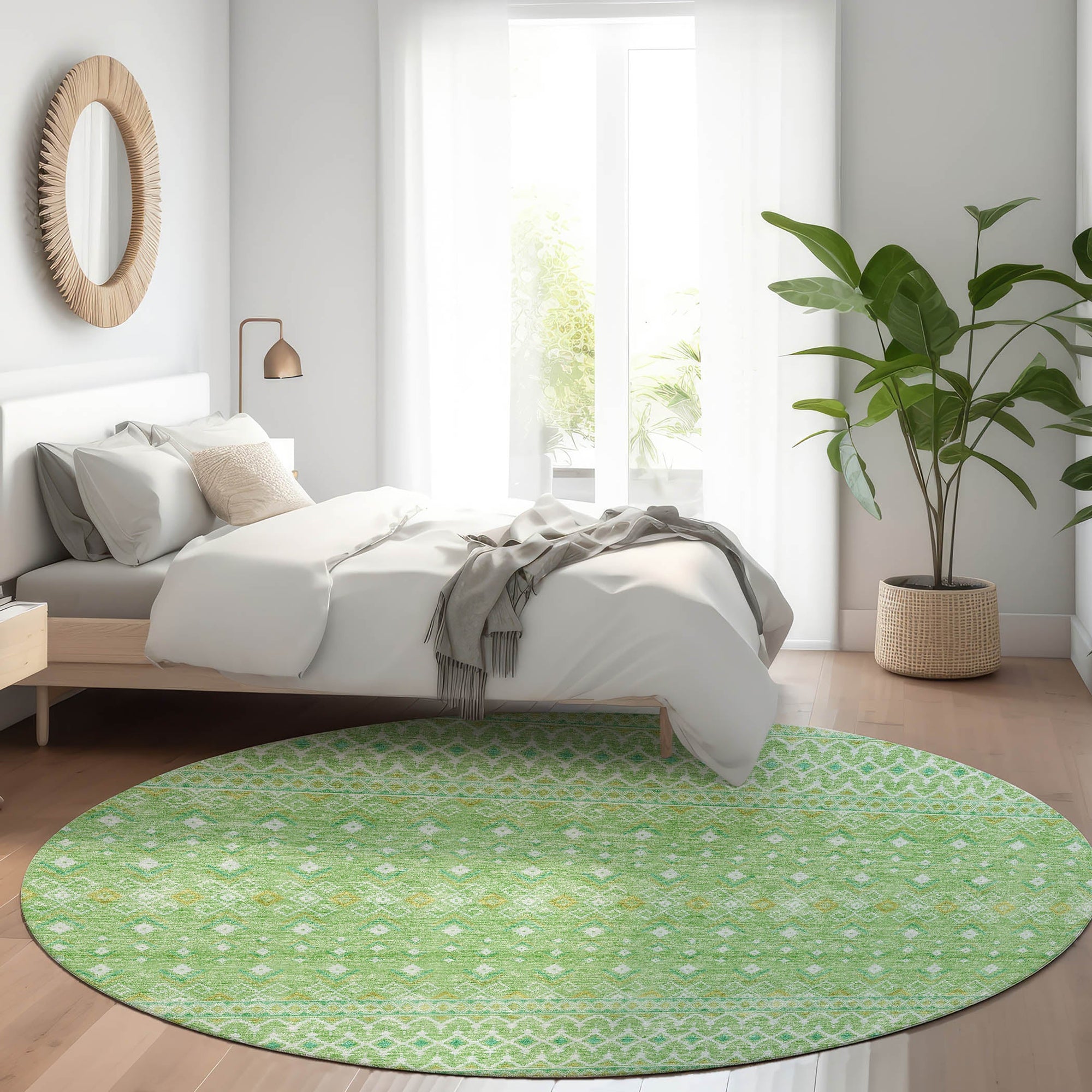 Addison Rugs Boho Green Washable Indoor-Outdoor Rug