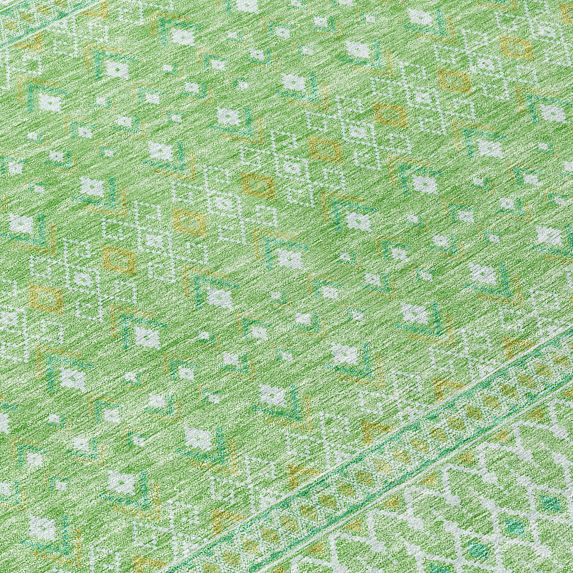 Addison Rugs Boho Green Washable Indoor-Outdoor Rug