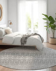 Boho Grey Washable Indoor-Outdoor Rug