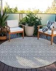 Boho Grey Washable Indoor-Outdoor Rug