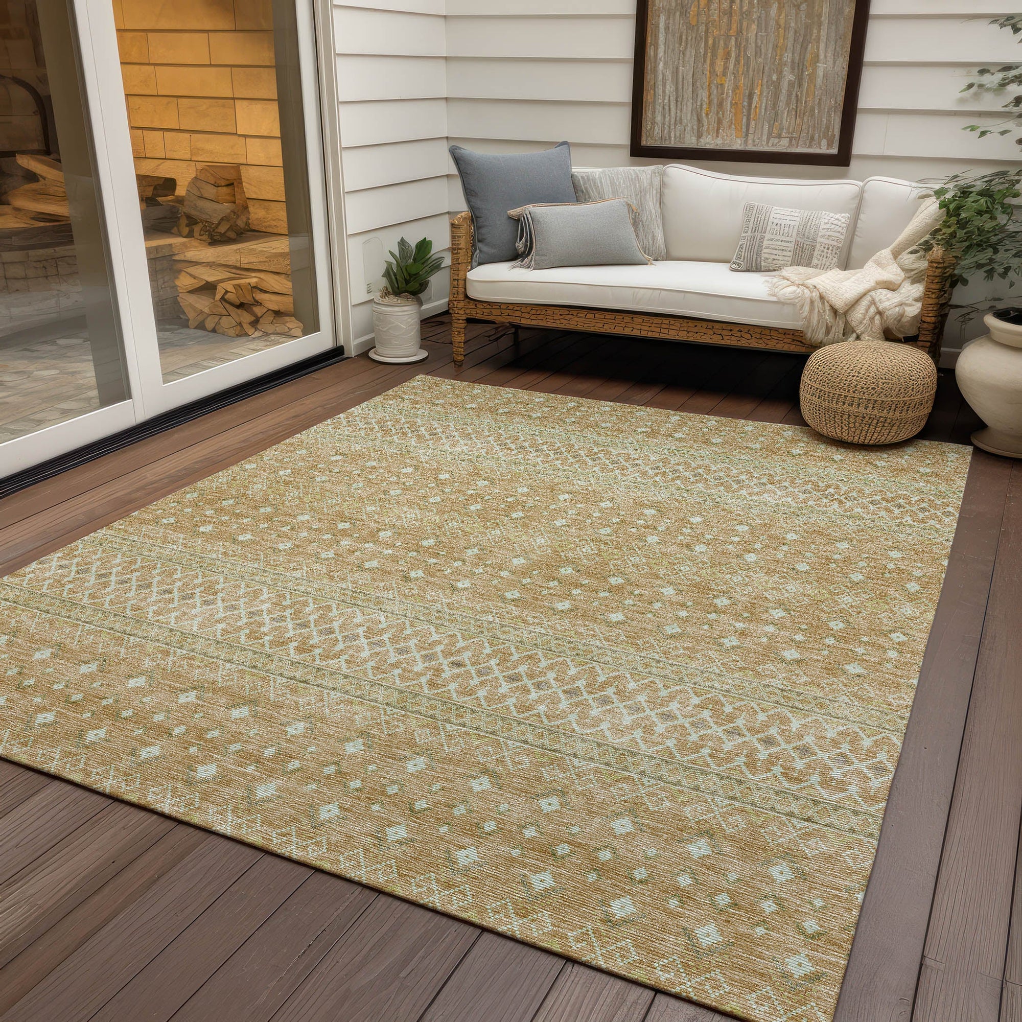 Addison Rugs Boho Copper Washable Indoor-Outdoor Rug