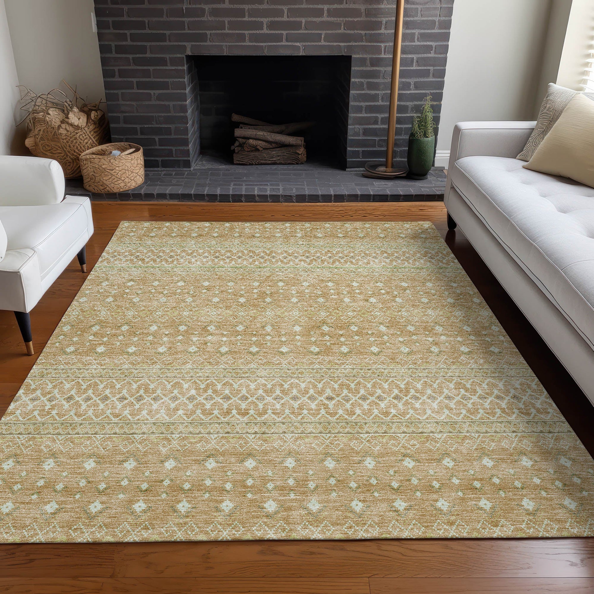Addison Rugs Boho Copper Washable Indoor-Outdoor Rug